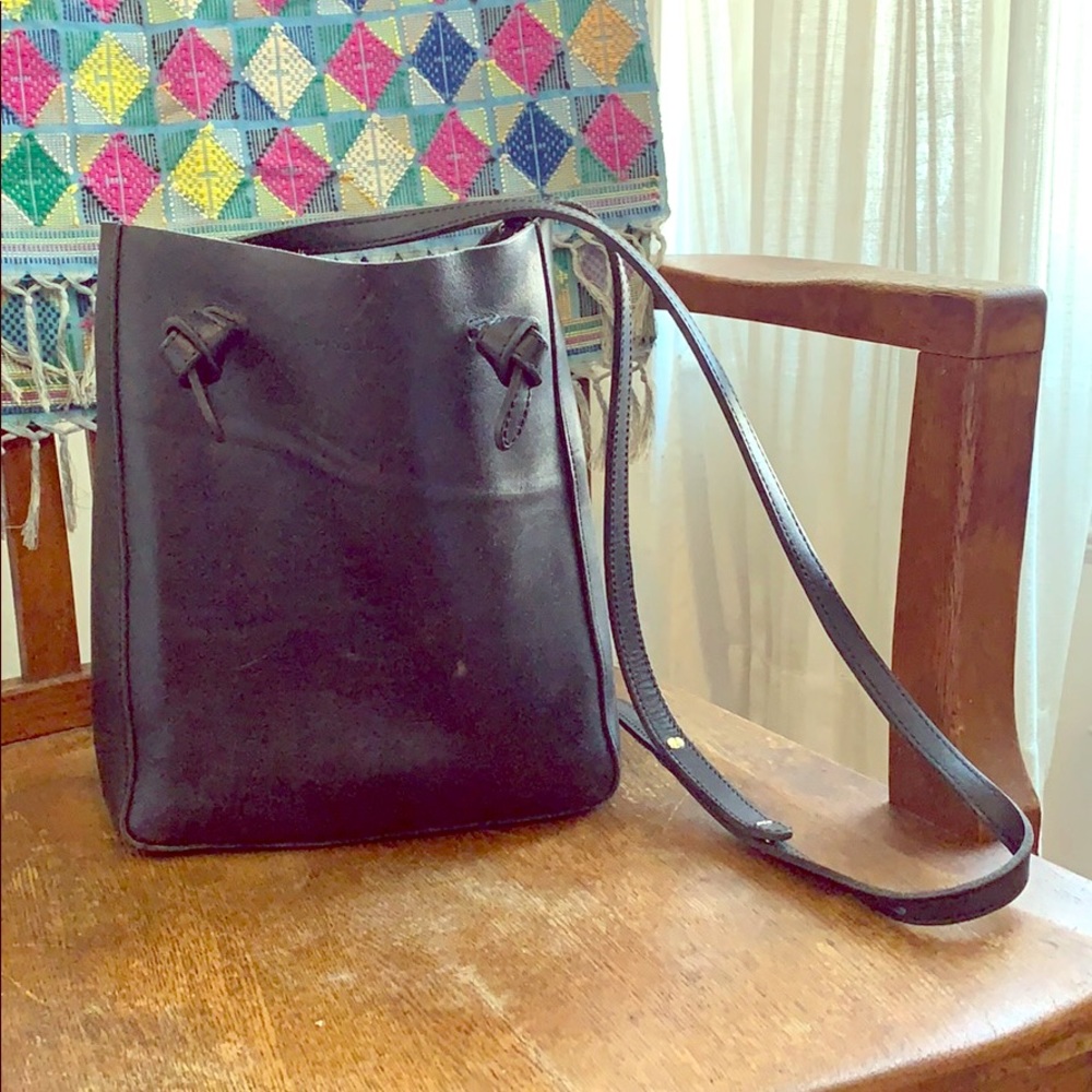Nisolo black leather crossbody bag